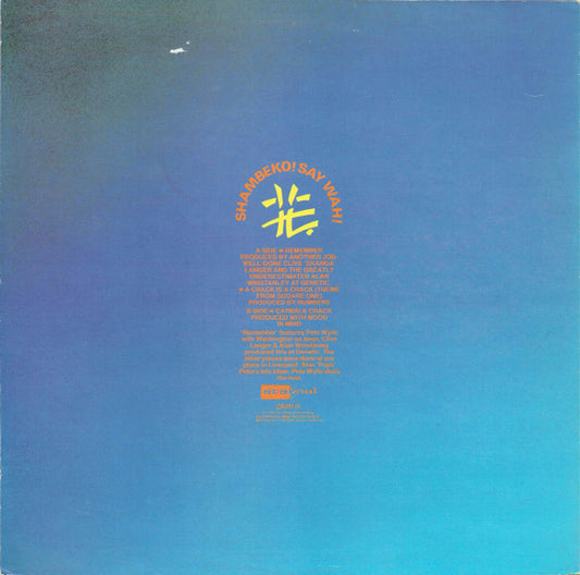 Wah! : Remember (12", Single)