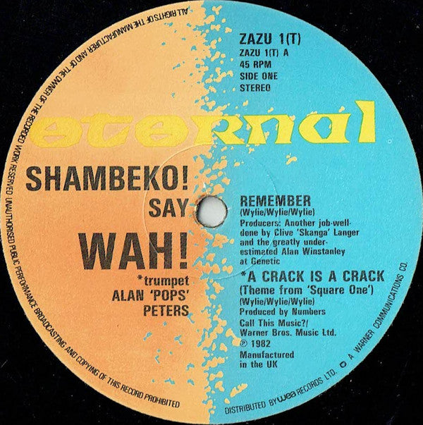 Wah! : Remember (12", Single)