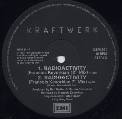 Kraftwerk : Radioactivity (12", Single)