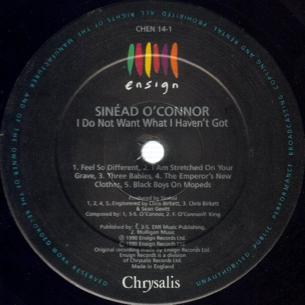 Sinéad O'Connor : I Do Not Want What I Haven't Got (LP, Album)