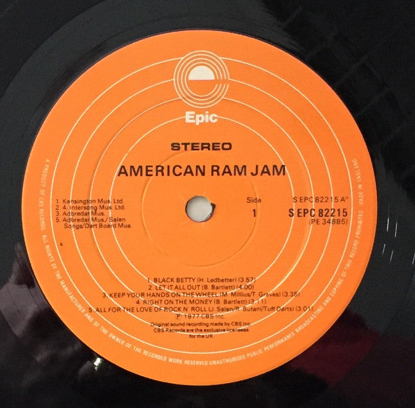 Ram Jam : Ram Jam (LP, Album, Ame)