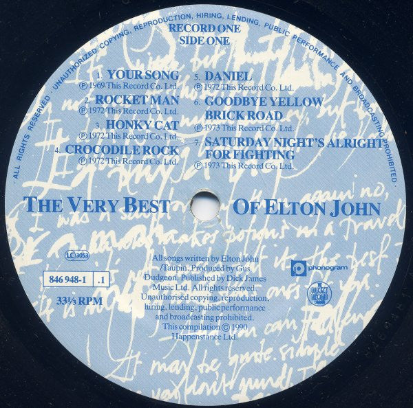 Elton John : The Very Best Of Elton John (2xLP, Comp, Gat)