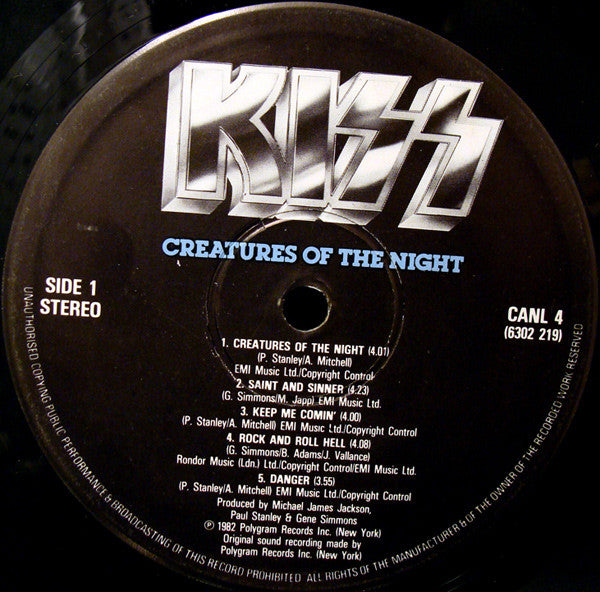Kiss : Creatures Of The Night (LP, Album)