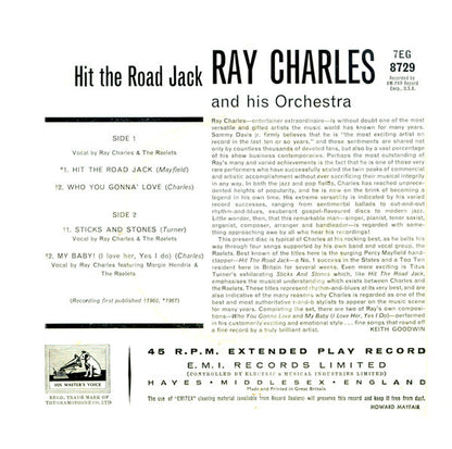 Ray Charles : Hit The Road Jack (7", EP, Mono, RP)