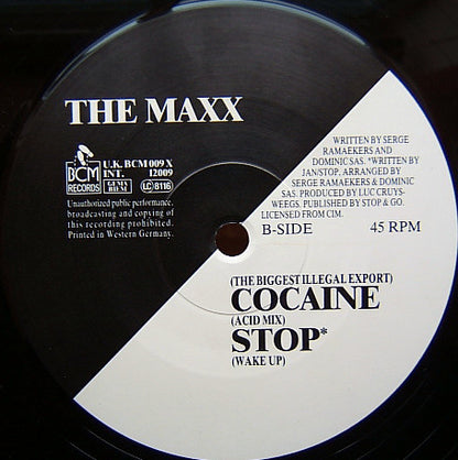 The Maxx : (The Biggest Illegal Export) Cocaine (12")