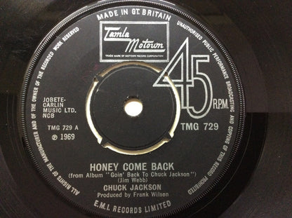 Chuck Jackson : Honey Come Back / What Am I Gonna Do Without You (7", Single, 4-P)