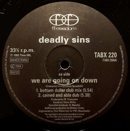 Deadly Sins : We Are Going On Down (12", Single)