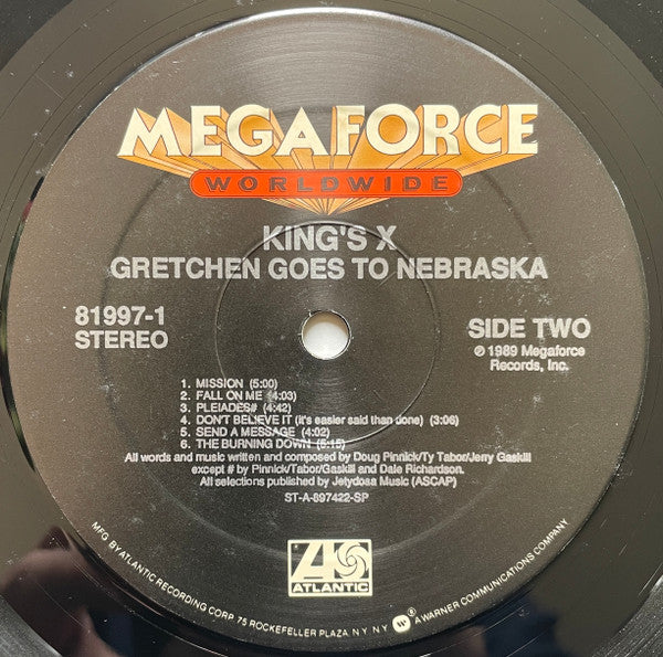 King's X : Gretchen Goes To Nebraska  (LP, Album, Spe)