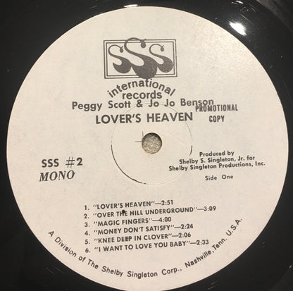 Peggy Scott & Jo Jo Benson : Lover's Heaven (LP, Album, Mono, Promo, Spl)