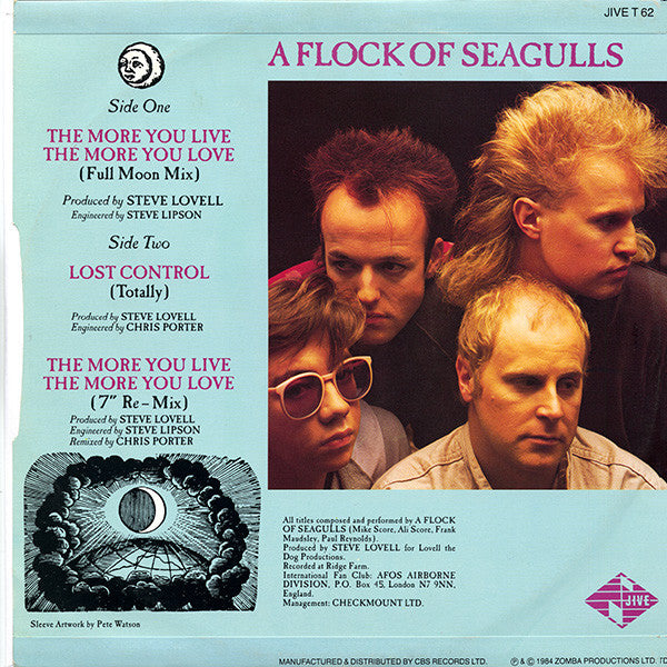 A Flock Of Seagulls : The More You Live, The More You Love (12", Single)