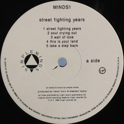 Simple Minds : Street Fighting Years (LP, Album)