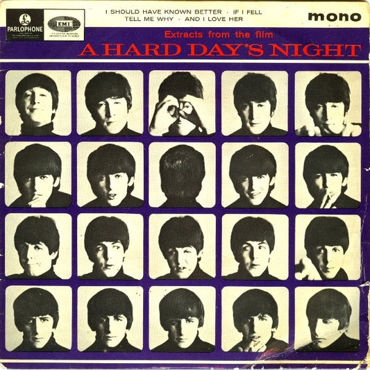 The Beatles : Extracts From The Film A Hard Day's Night (7", EP, Mono)