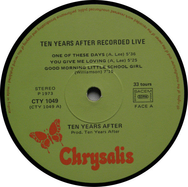 Ten Years After : Recorded Live (2xLP, Album, Gat)