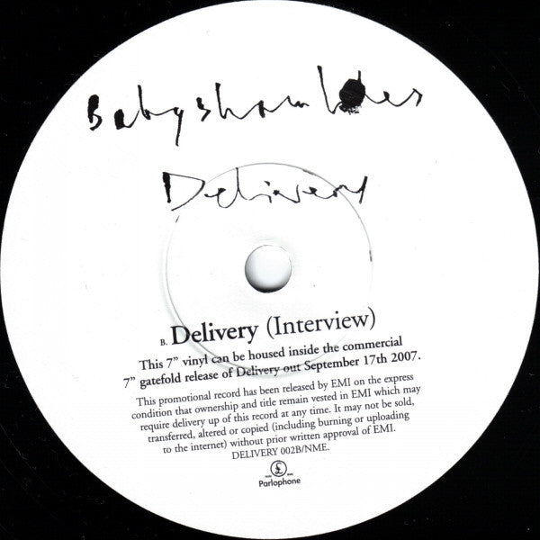 Babyshambles : Delivery (7", Single, Promo)