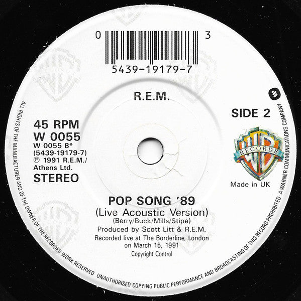R.E.M. : Near Wild Heaven (7", Single, EMI)