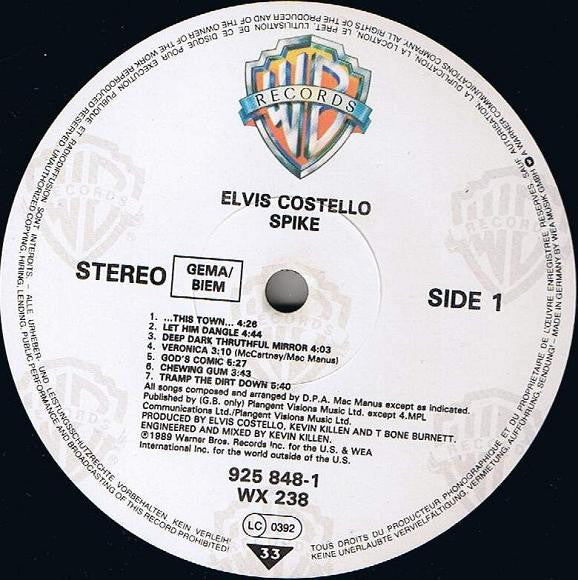 Elvis Costello : Spike (LP, Album, Als)