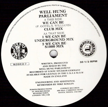 Well Hung Parliament : We Can Be (12")