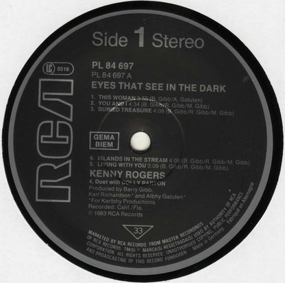 Kenny Rogers : Eyes That See In The Dark (LP, Album)