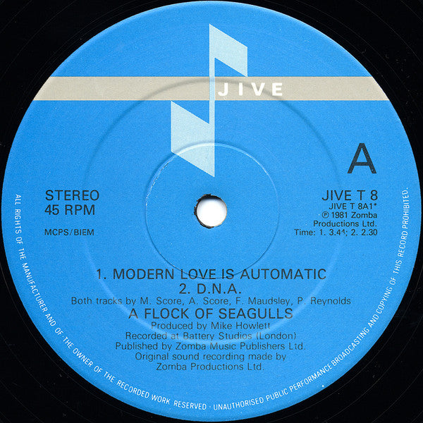 A Flock Of Seagulls : Modern Love Is Automatic (12", EP)