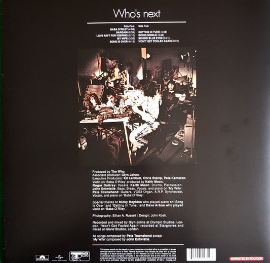 The Who : Who's Next (LP, Album, RE, RM, 180)