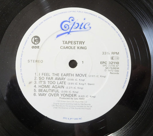 Carole King : Tapestry (LP, Album, RE, Gre)