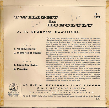 A.P. Sharpe's Hawaiians : Twilight In Honolulu (7", EP)