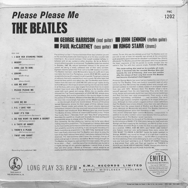 The Beatles : Please Please Me (LP, Album, Mono, RP, 4th)