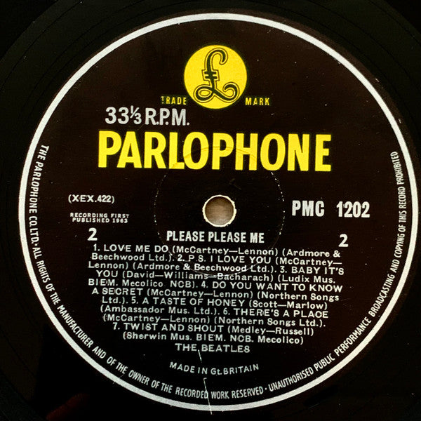 The Beatles : Please Please Me (LP, Album, Mono, RP, 4th)