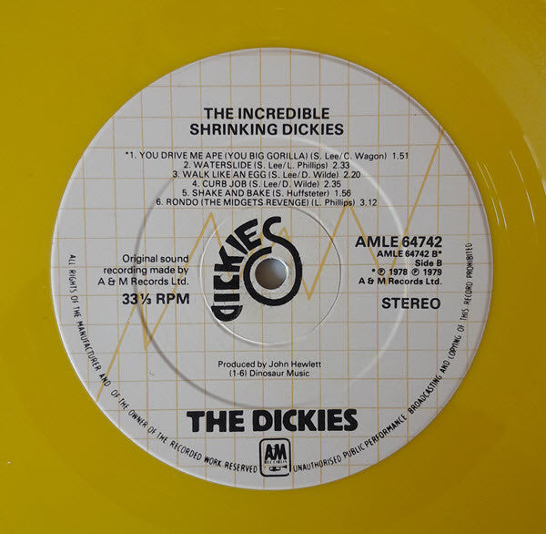 The Dickies : The Incredible Shrinking Dickies (LP, Album, Yel)