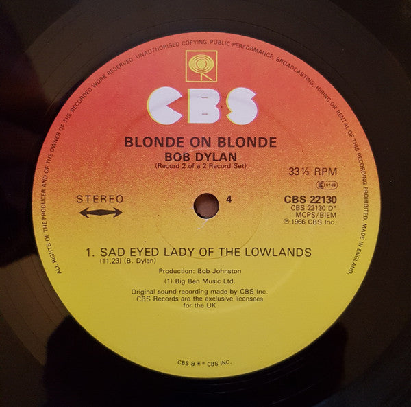 Bob Dylan : Blonde On Blonde (2xLP, Album, RE, Gat)