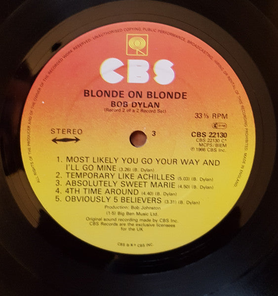 Bob Dylan : Blonde On Blonde (2xLP, Album, RE, Gat)