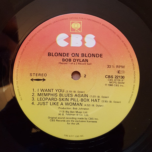 Bob Dylan : Blonde On Blonde (2xLP, Album, RE, Gat)