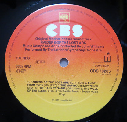 John Williams (4) : Raiders Of The Lost Ark (Original Motion Picture Soundtrack) (LP, Album)