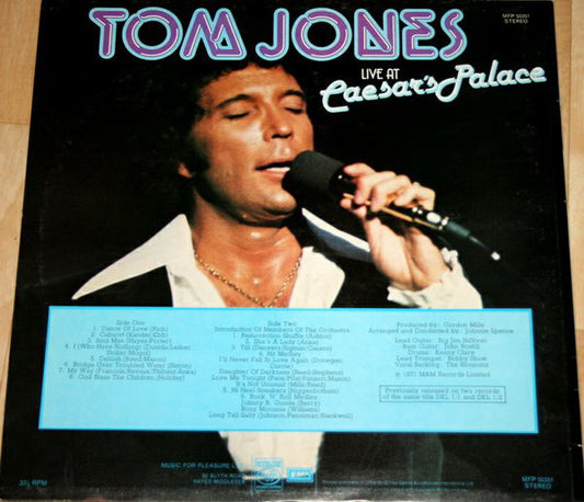 Tom Jones : Live At Caesar's Palace (LP, Album, RE)