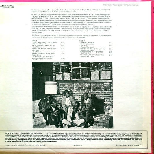 The Platters : Super Hits Of The Platters (LP, Comp, RP, Bla)