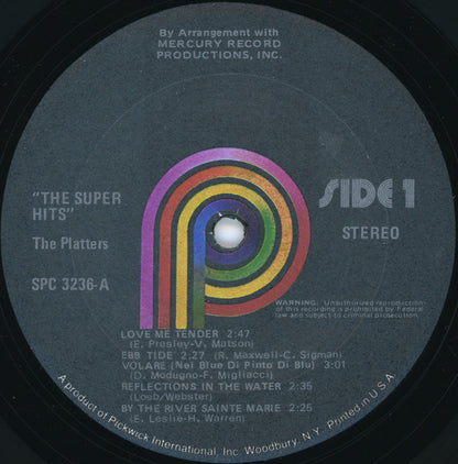 The Platters : Super Hits Of The Platters (LP, Comp, RP, Bla)