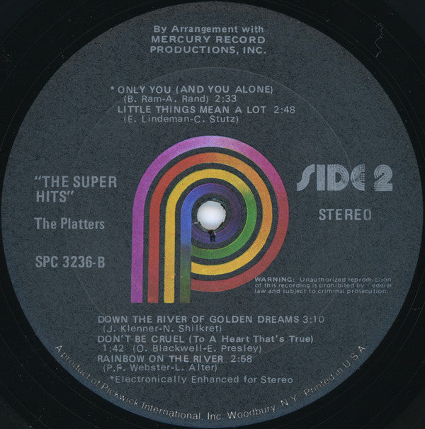 The Platters : Super Hits Of The Platters (LP, Comp, RP, Bla)