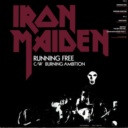 Iron Maiden : Running Free · Sanctuary (2x12", Comp, Ltd)