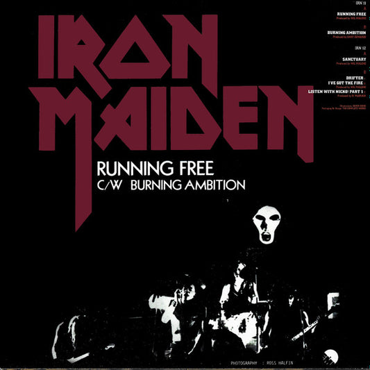 Iron Maiden : Running Free · Sanctuary (2x12", Comp, Ltd)