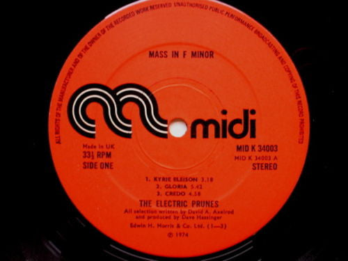The Electric Prunes : Mass In F Minor (LP, Album, RE)