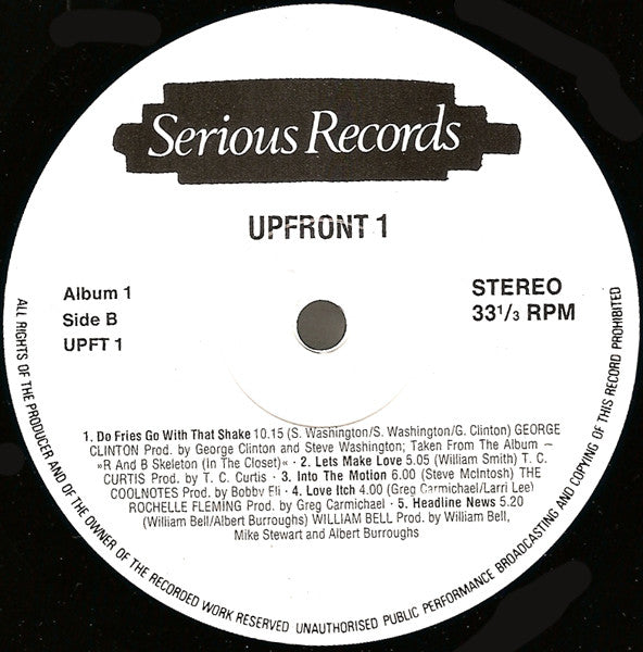 Various : Upfront 1 (2xLP, Album, Comp, P/Mixed)
