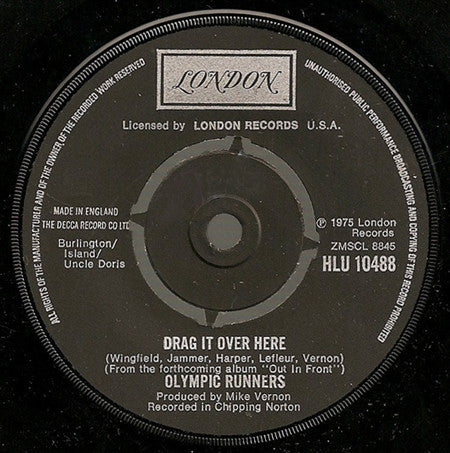 Olympic Runners : Drag It Over Here (7")