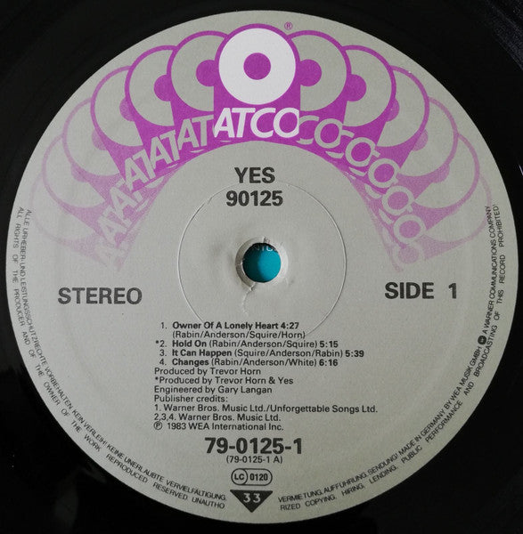 Yes : 90125 (LP, Album)