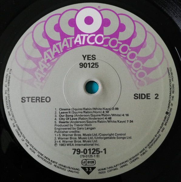 Yes : 90125 (LP, Album)