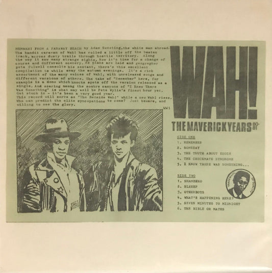 Wah! : The Maverick Years 80-81 (LP, Album, W/Lbl)