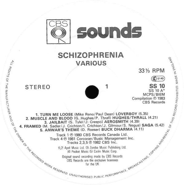 Various : Schizophrenia (LP, Comp)