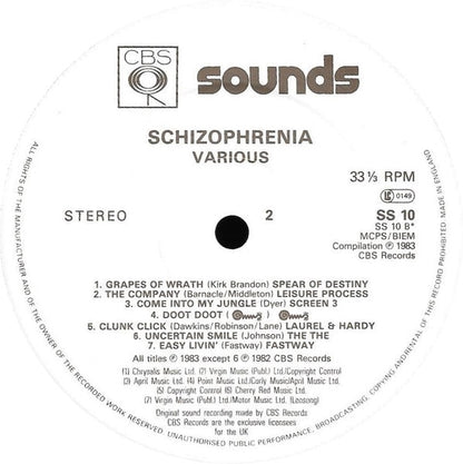 Various : Schizophrenia (LP, Comp)