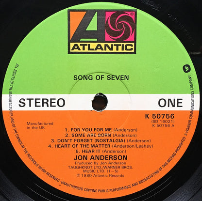 Jon Anderson : Song Of Seven (LP, Album)