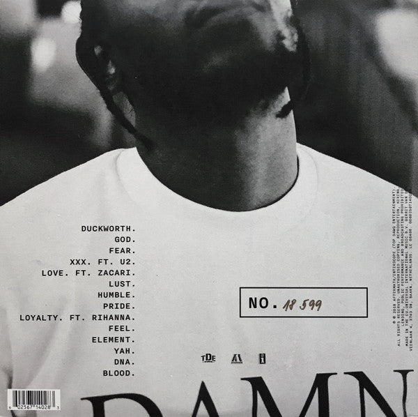 Kendrick Lamar : Damn (2xLP, Album, Ltd, Num, Cle)