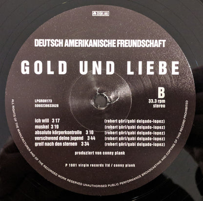 Deutsch Amerikanische Freundschaft : Gold Und Liebe (LP, Album, RE)